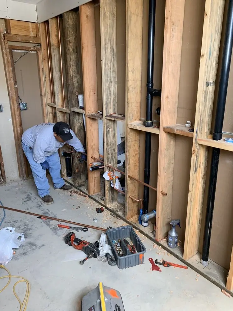 Commercial rough-in plumbing for Gas Line Repair in Outer Comstock